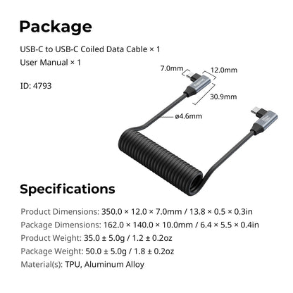 SMALLRIG USB C to USB C Data Cable