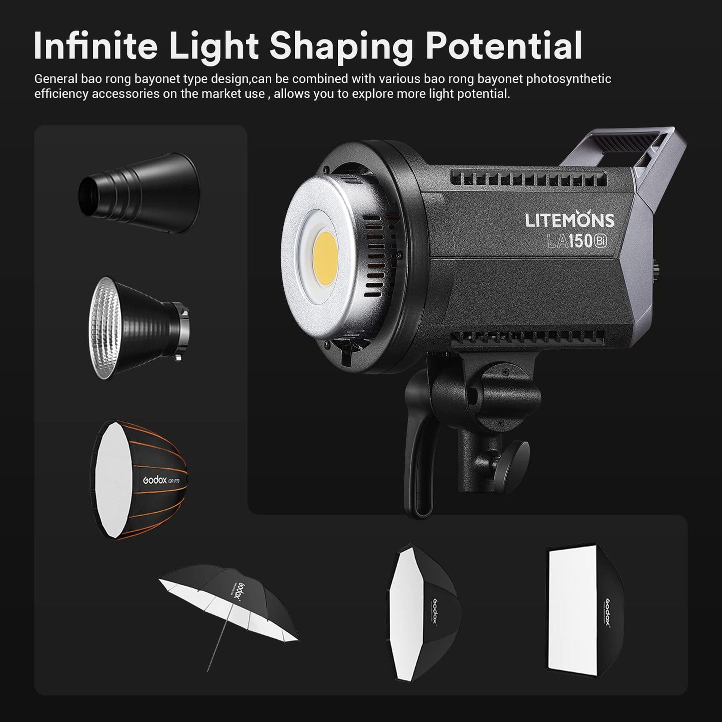 Vexora LED Studio Video Light 150W Continuous