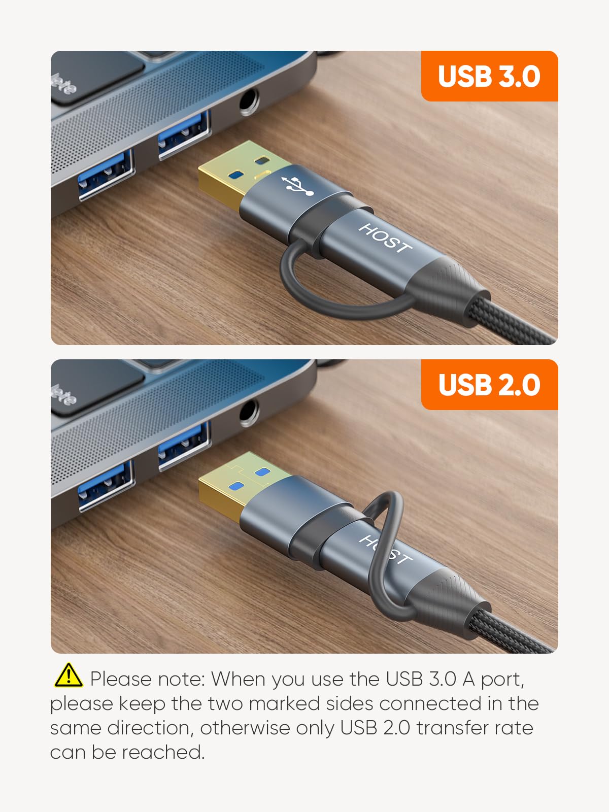 Vexora USB-C to Micro-B Drive Cable 5Gbps