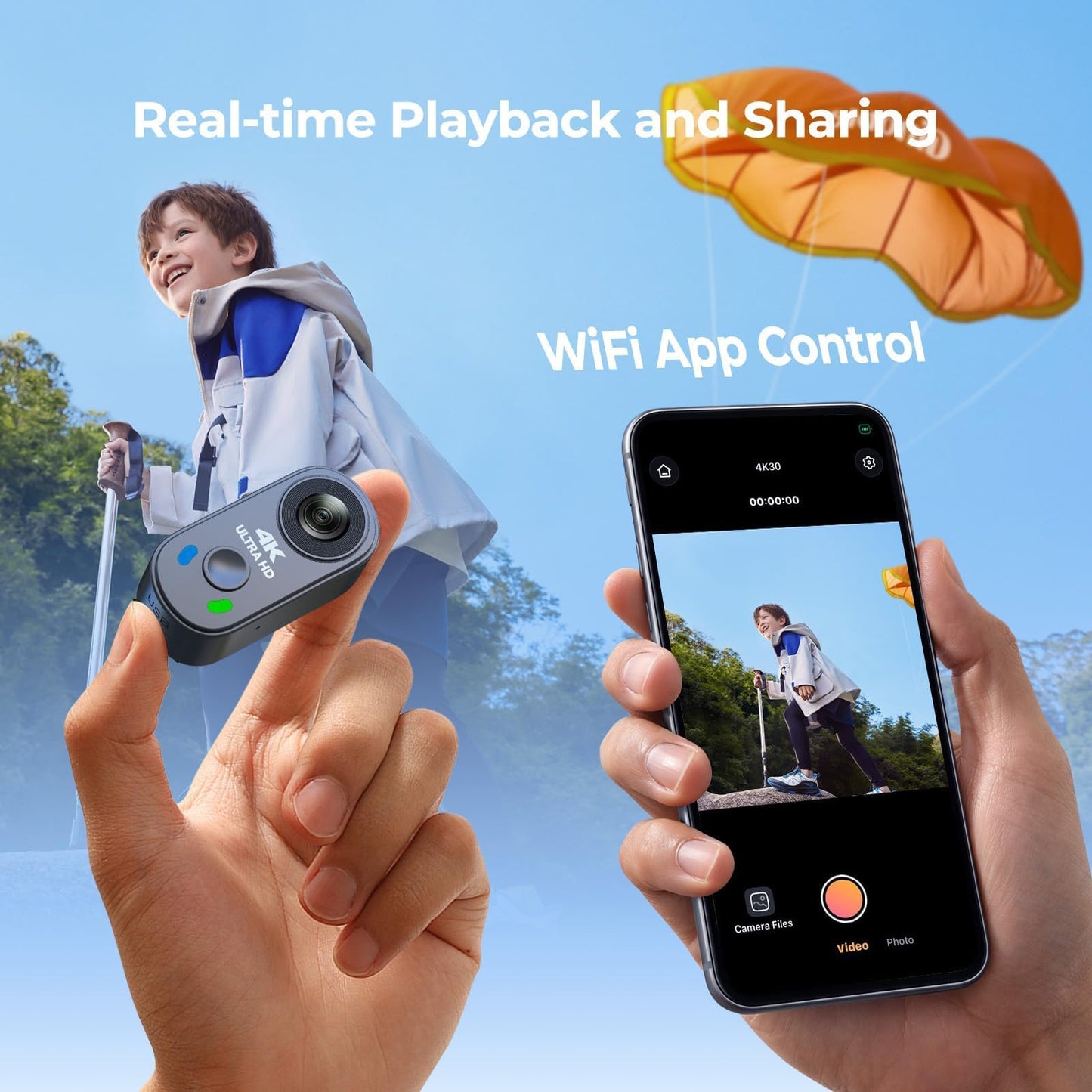 Portable POV Action Camera for Cycling and Outdoor Use